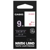 純正 カシオ ネームランド ラベルライター テープ 9mm XR-9WER 白地に赤文字