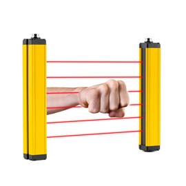 Antstone Safety Light Curtain Sensors Safety Light Grating Security Protection Device 40mm Beam Pitch(4 Beams)