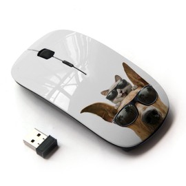 KOOLmouse [ Optical 2.4G Wireless Mouse [ Cool Sunglasses Cat & Dog - Funny Cute ]