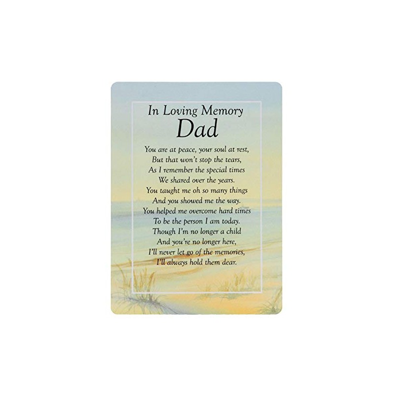 Male/Boy Graveside Memorial Card Plastic coated and Waterproof 16.5cm x