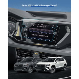 LANTU Car Screen Protector for 2024 2023 2022 Volkswagen Taos(SE/SEL) Accessories Navigation Touchscreen Protector Film Tempered Glass HD Clear 8''