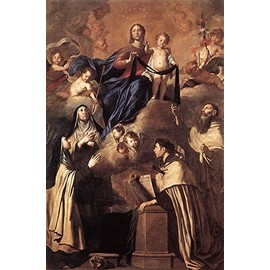 Our Lady of Mount Carmel by Pietro Novelli - 18" x 27" Premium Canvas Print