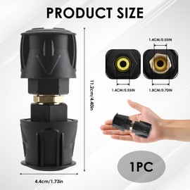 Kearcher Adapter Set Extension Hose, Quick Release for Gun & Pressure Washer - M22 14 mm Adapter for Kär cher Quick Connect, for Quick Hose Change & Extension