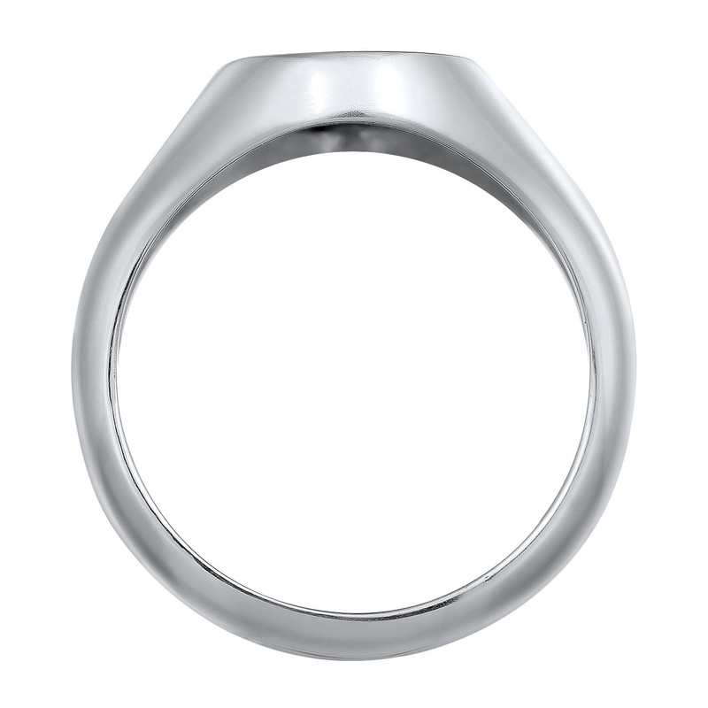 Kuzzoi 0605980624 Men's Silver Ring with Compass Wind Rose Symbol