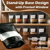 200pcs Black Mylar Bags 8x12 Stand Up Resealable Mylar Bags