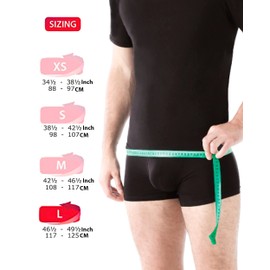 TOROS-GROUP Hernie Leistenbruch Gürtel Unterstützung für reduzierbaren Leistenbrüche Hernia Truss Links Large Schwarz 117-125 cm