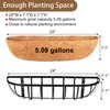 GYATSOCYG 24 Inch Window Baskets with Coconut Liner Outdoor Wall