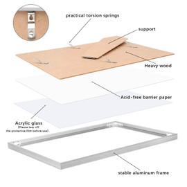 HIMEETIME Picture Frame Pack of 3 A4 21 x 30 cm Silver Metal Frame Pack of 3, Document Frame 21 x 29.7 cm Small Collage, Metal Frame, Aluminium Picture Frame, A4 Photo Frame