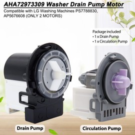 AHA72973309 Washer Drain Pump Motor by SupHomie - Compatible with LG Washing Machines PS7788830, AP5676608 (ONLY 2 Motors)