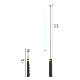 Rechabite 2 Pieces 10LBs Telescoping Magnetic Pickup Tool, Magnet Stick Rod Extendable 7" to 30.5" for Men, Birthday, Father's Day, Christmas Gift