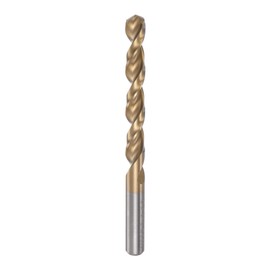 sourcing map Twist Drill Bit 9.3mm Titanium Coated (HSS-E) M42 High Speed Steel 8% Cobalt Straight Shank for Stainless Steel Aluminum Alloy Metal