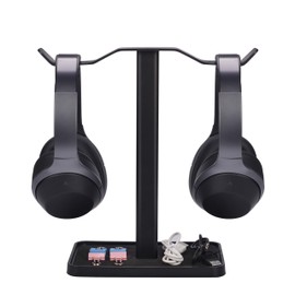 Avantree [Super Stable Neetto Dual Headphones Stand for Desk, Gaming Headsets Holder Hanger for All Headphones, Display Mount - HS908 New