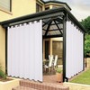 BONZER Wide Waterproof Outdoor Curtains for Patio Heavy Privacy Light