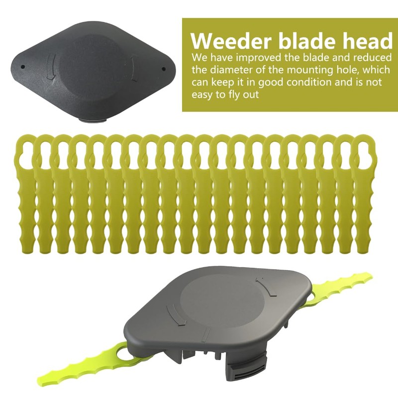 GRABOTE Latest Upgraded Trimmer Head with 20pcs Blades for Ryobi