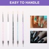 5pcs Nail Art Brushes & Dotting Tools Set - Double
