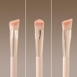 Albeaut Trangle Under Eye Concealer Brush for Liquid and Cream Birghting Concealer Small Nose Contour Foundation Makeup Brush