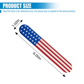 ZIMISI 2PCS Metal American Flag Car Emblem, 6" x 1" USA American Flag Stickers, Patriotic Car Window Decals Badge, 3D Embossed Bumper Stickers for Most Cars, SUVs, Motorcycles (Red/Blue)