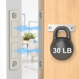 Cabinet Door Magnets Jiayi 4 Pack Magnetic Door Catches Ultra Thin Cupboard Magnets Dual Magnets Catch Latches Cabinet Magnets for Furniture Closet Cupboard Door Closing Magnetic Latch Door Closure