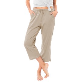 Sexy Basics Women's 3 Pack Cotton Lounge Pants | Sleep -Capri -Yoga Style Drawstring PJ Bottoms
