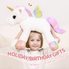 FFxiong 24 Inch Big Unicorn Stuffed Animal Plush Toy Pillow,