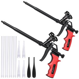 Preciva 2 PCS Spray Foam Gun, Pu Expanding Foaming Gun Professional Caulking Gun Insulation Suitable for Caulking, Filling, Sealing