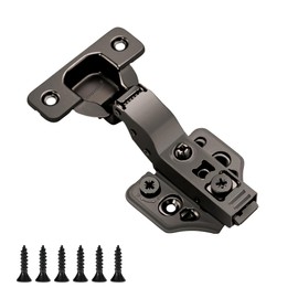4 Pack Inset Soft Close Cabinet Hinges 105° Frameless 3 Way Adjustable Kitchen Cabinet Door Hinges with Screws Black