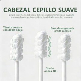 60 Piezas Limpiador de Lengua para beBe, Cepillo de Dientes Desechable Gasa Suave para Niños pequeños, BaBy oral cleaner Adecuado para Cuidado Bucal b