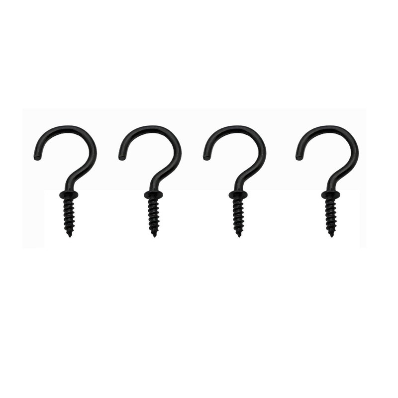 IDEALSV Black Ceiling Screw Hooks, 7/8 Inch Screw-in Light Hanging