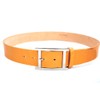 Bell Label Italian Buttero Silver H-Buckle Belt, Made in Japan,