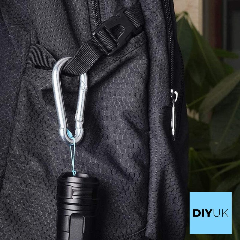 5 x Carabiner Hook Clip Heavy Duty Snap Hook Spring