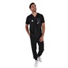 SOULMATE Scrub Sets For Men's Boston Jogger, Black, L