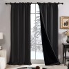 Deconovo Store 2 Cortina Forro Blackout Aislamiento Térmico Ruido 132x242cm