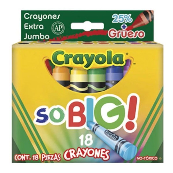 Crayola 18 Crayones Extra Jumbo So Big Crayola