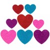 Valentine's Day Glitter Heart Stickers - Red, Pink, Purple, Blue
