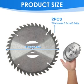 2PCS 6-Inch Alloy Saw Blade Set: Durable Alloy Steel Lawn Mower Blade, 150mm Diameter, 5mm Aperture, 1mm Thickness – for Precision Cutting of Wood and More