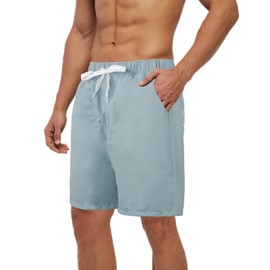 meioro Men's Swimming Trunks with Pockets, Quick-Drying Swimming Shorts, Fit Summer, Leisure, Elastic Waistband, Swimming Trunks, Adjustable Drawstring, Board Shorts for Men, Breathable Sports