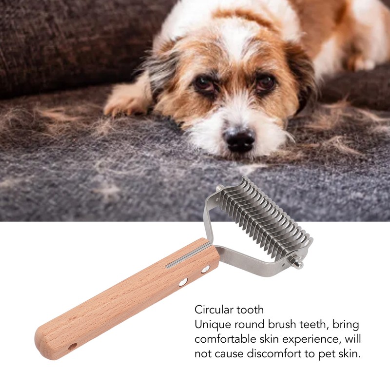 Pet Dematting Comb Double Sided Shedding Brush Stainless Steel Pet