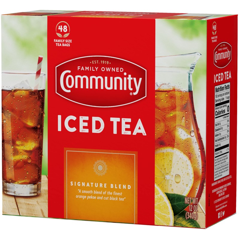 Community Coffee Signature Iced Tea, 576 Family Size Tea Bags,