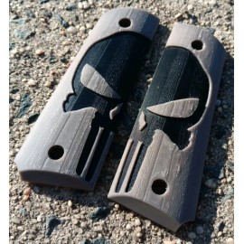 Colt Full Size Colt 1911 Punisher Desert Tan Grips Kimber, Rock Island