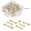 INCREWAY 50 Sets Binding Chicago Screws, 5mm x 18mm Brass