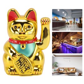 Gato de la Fortuna, Gato de Bienvenida Alimentado por Batería de Amplia Aplicación, Práctico para Restaurante (0255A)