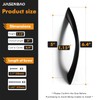 JIASENBAO Black Cabinet Pulls 5 Inch Arch Twisted Matte Black