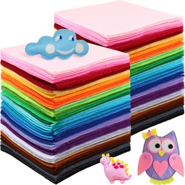 Moukeren 460 Pcs Felt Sheets Bulk 1 mm Thick Soft Felt Fabric Sheet 20 Assorted Colors for DIY Craft Sewing Squares Nonwoven Patchwork (6 x 6 Inch)