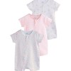 NEXT 3 Pack Baby Romper with Two-Way Zip, pink