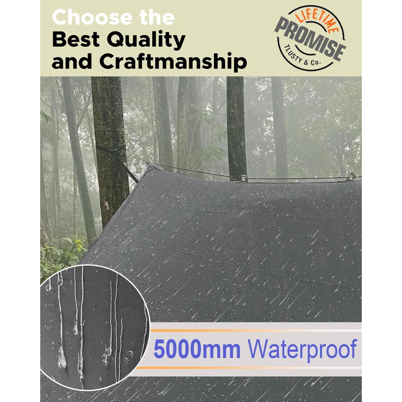 Sunyear Camping Hammock with Net & Rain Fly - Double