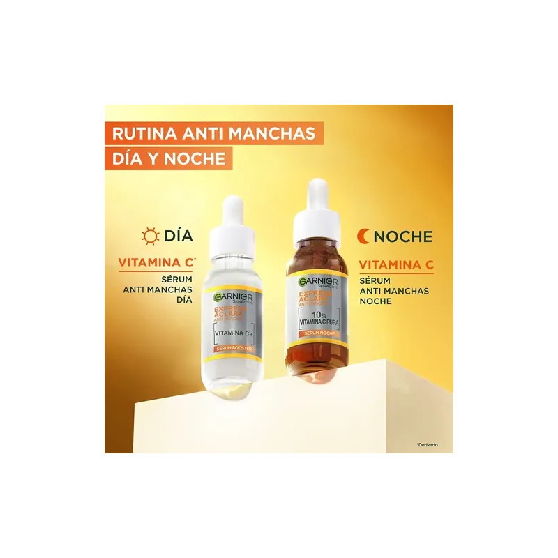 Garnier Express Aclara Sérum Noche Antimanchas con Vitamina C Pura,