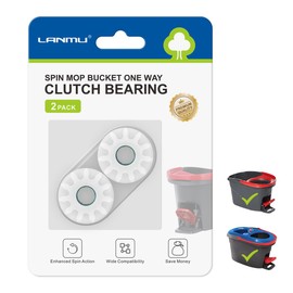 LANMU 2 PCS Spin Mop Replacement One Way Clutch, Pedal Broom Spin Bucket Universal Bearing Gear, Sprockets Repair Parts for O-Cedar, Vileda and More Rotation Mop