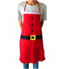 PRETYZOOM Christmas Apron Santa Polyester Kitchen Aprons for Baking and