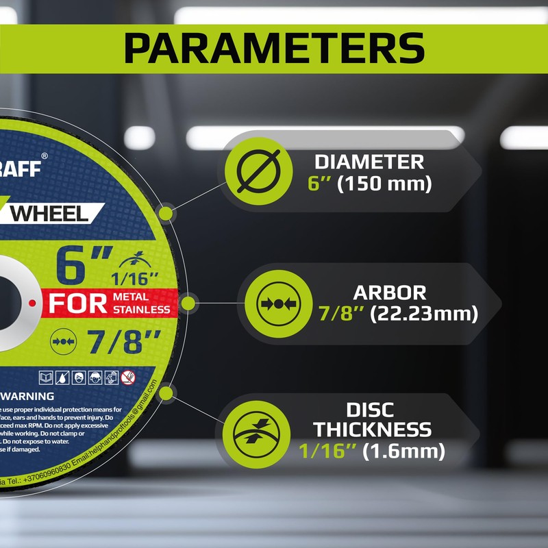 Cut Off Wheels 6 Inch Thin Metal & Stainless Steel