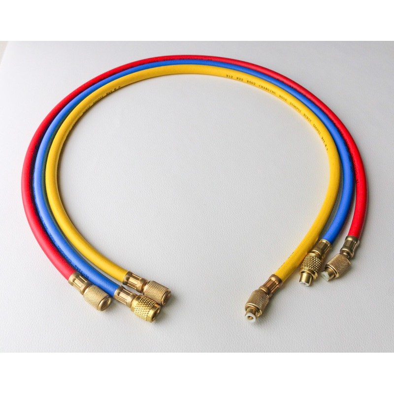 R134a R12 R22 R502 Replacement Gas Charging Hoses 3-Piece Set
